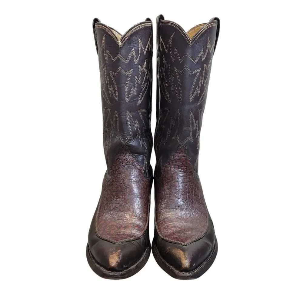 Justin‎ Vintage Exotic Caribou Cowboy Boots Women's Size 7D